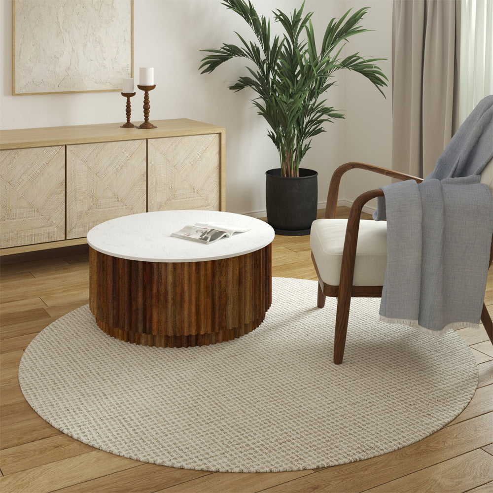LR Home Criss Cross Rug — Beige