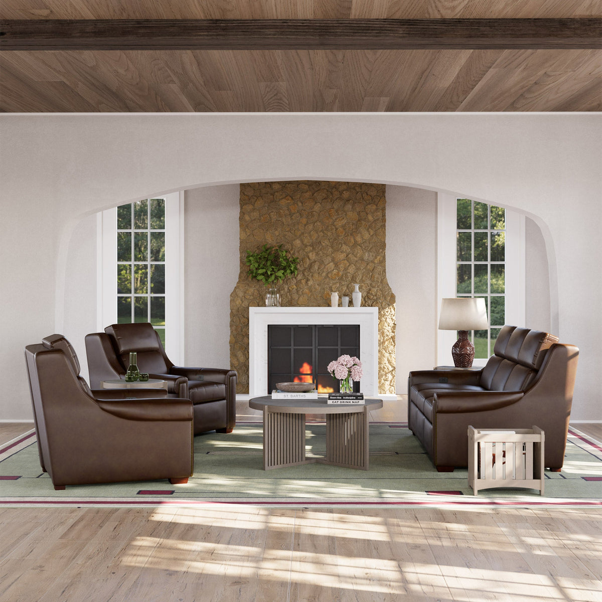 Stickley Chester Power Motion Collection — group in Sorrento leather