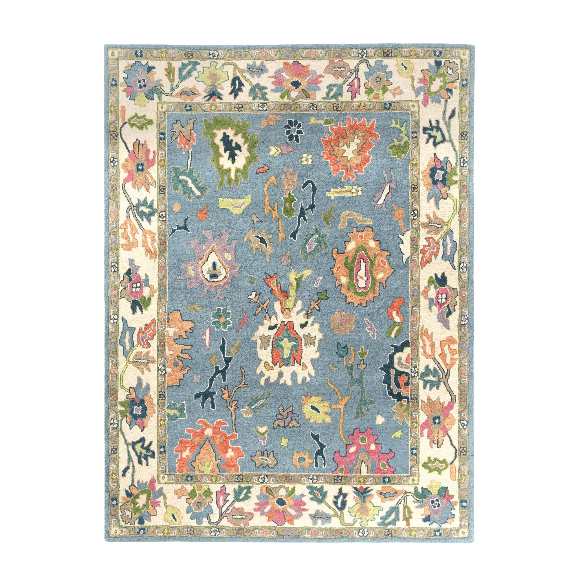 LR Home Elize Rug — Blue / Ivory