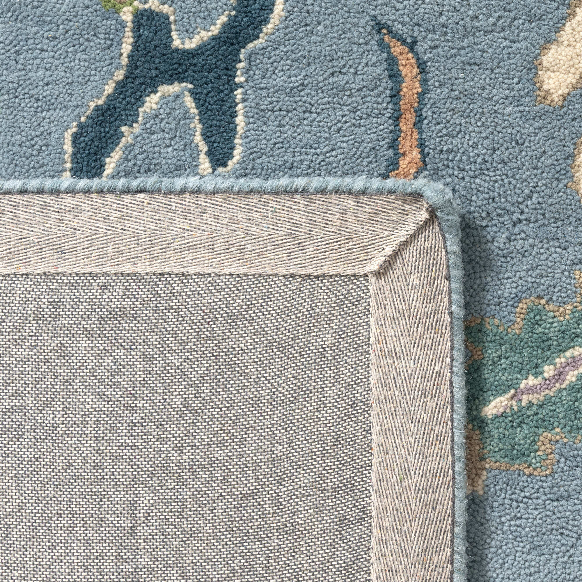 LR Home Elize Rug — Blue / Ivory