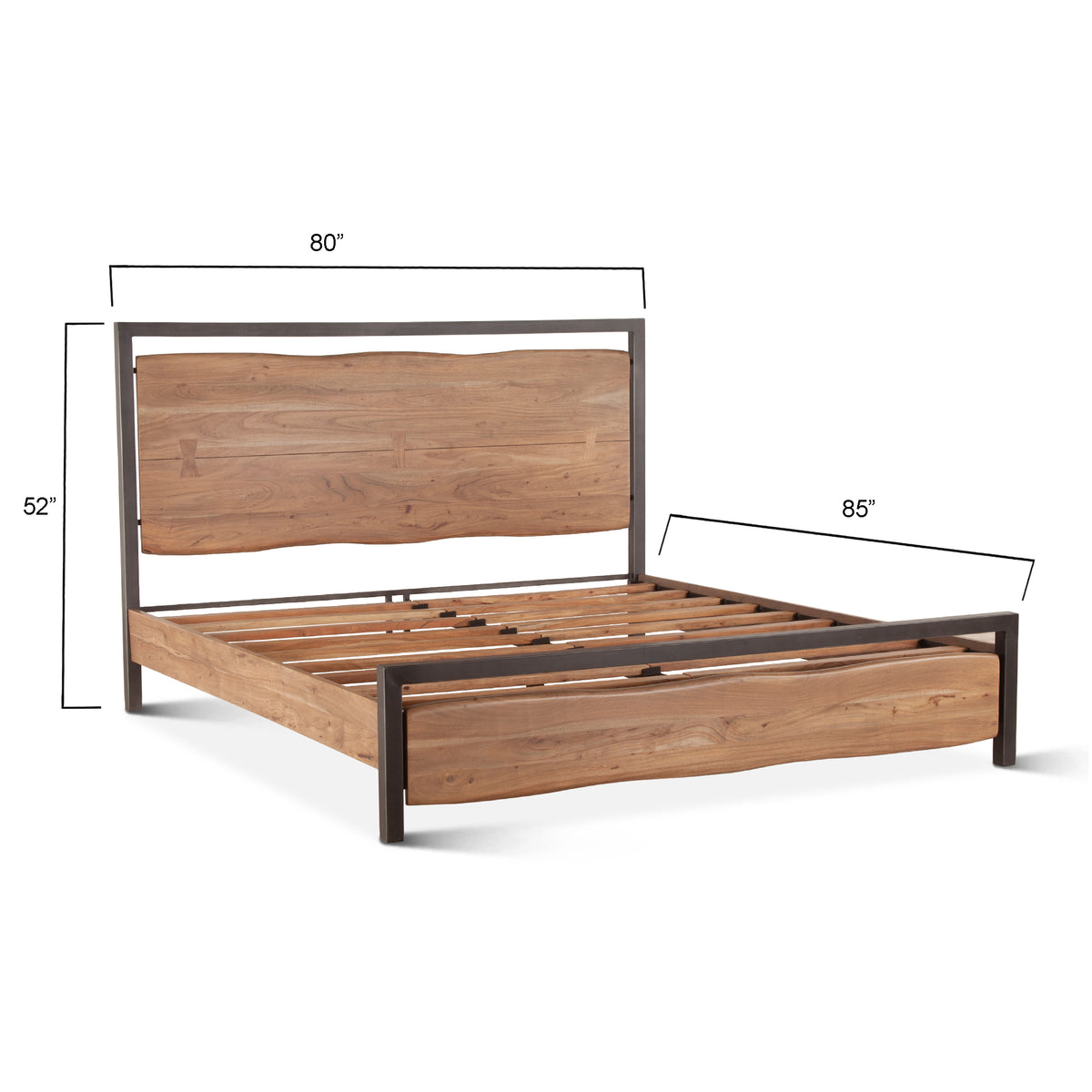 Home Trends & Design Aspen Bed — Smoked Acacia