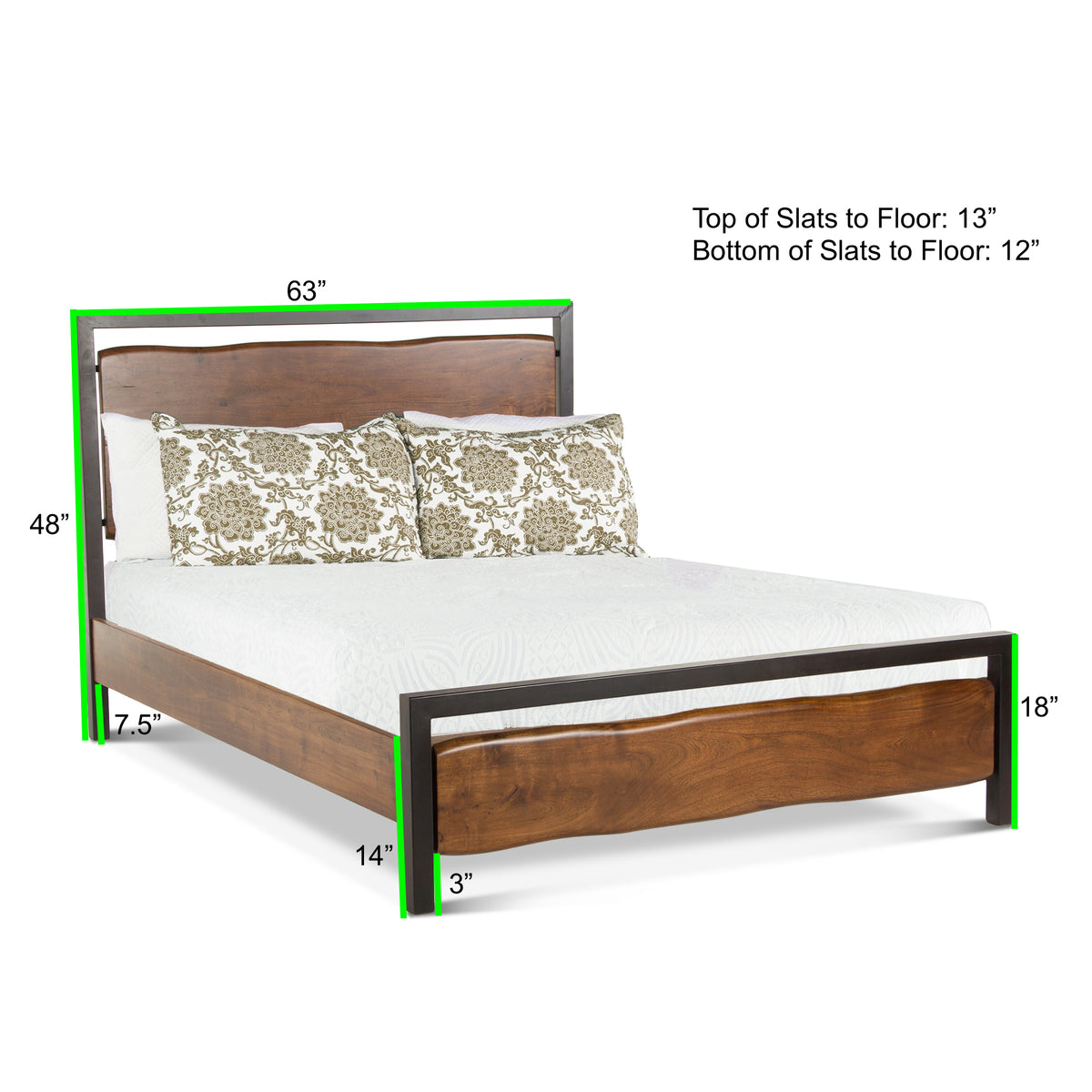 Home Trends & Design Aspen Bed — Walnut