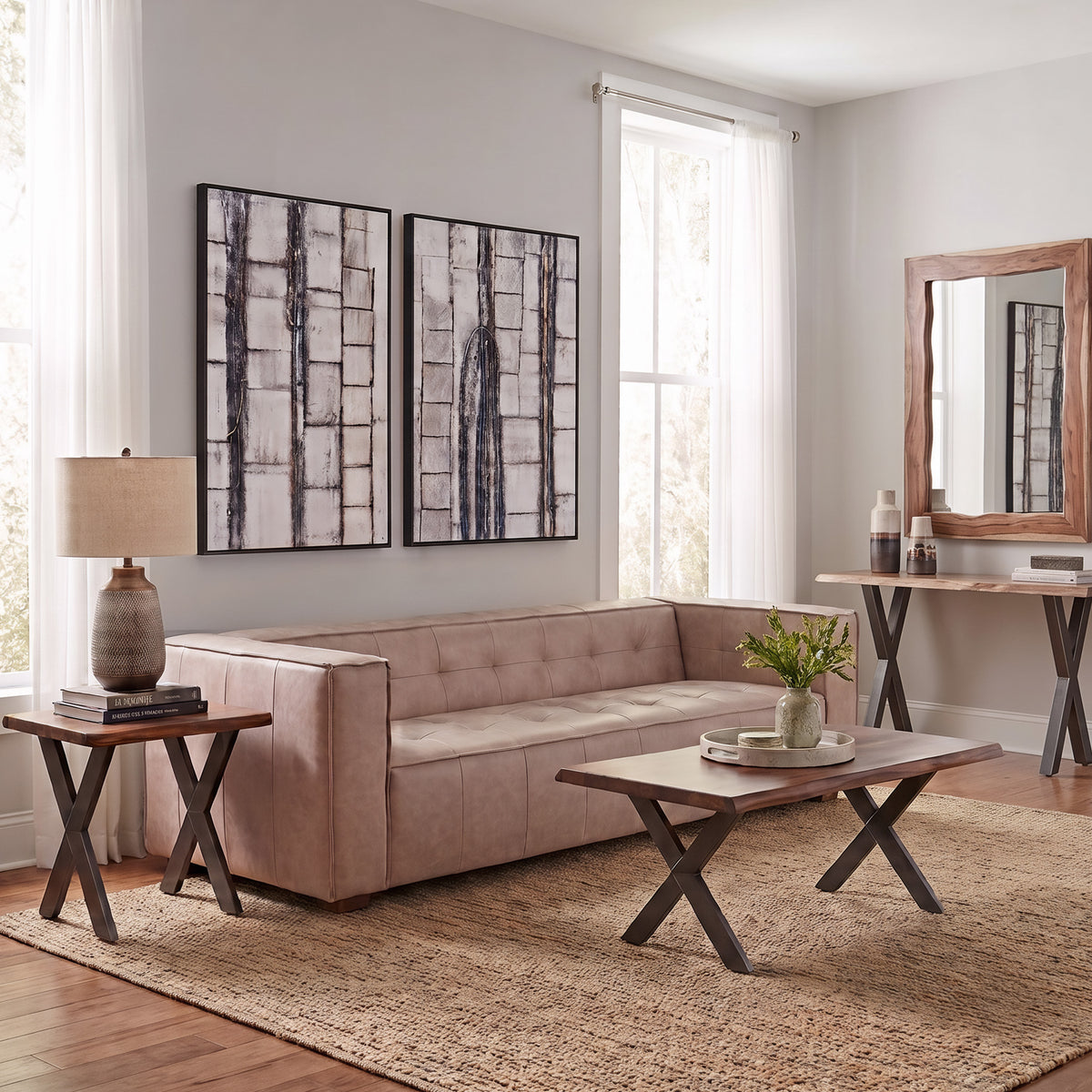 Home Trends & Design Brisbane 46" Coffee Table — Natural Sheesham