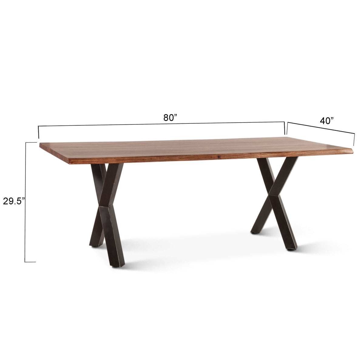 Home Trends & Design Brisbane 80" Dining Table — Natural Sheesham