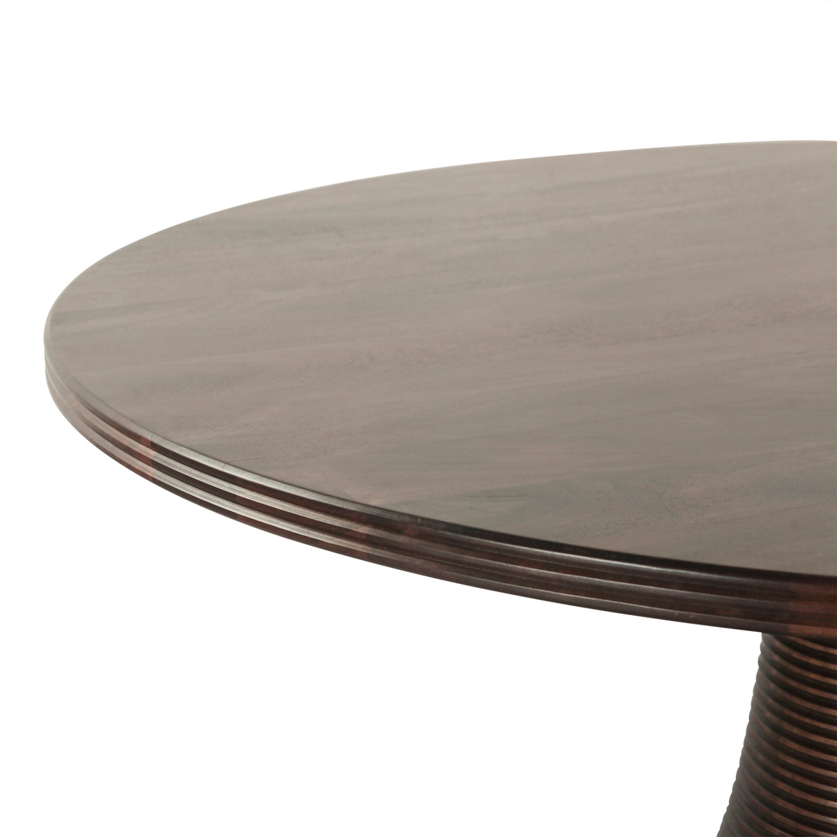 Home Trends & Design Bijou 54" Round Dining Table — Dark Sienna
