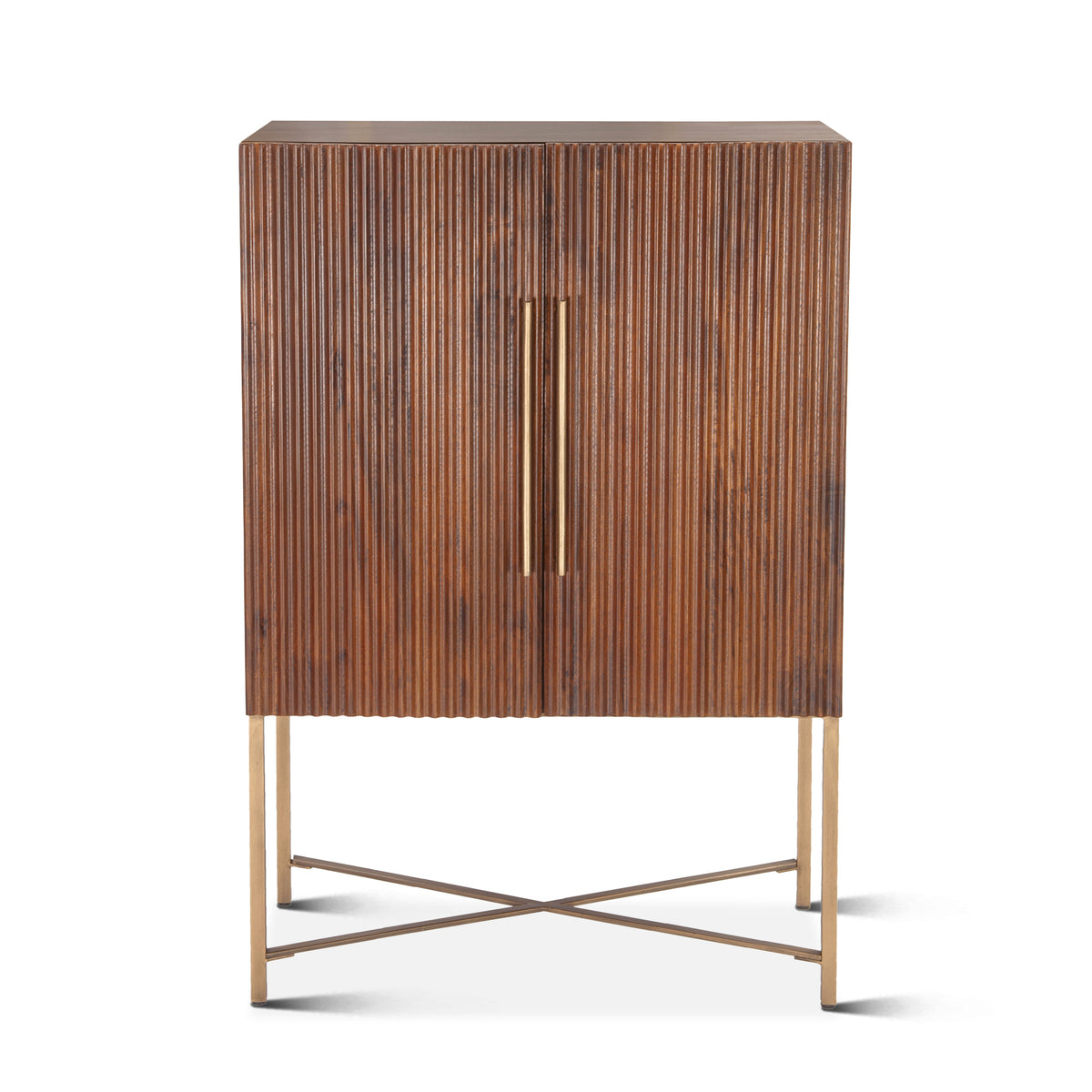 Home Trends Direct Cosmopolitan 39" Bar Cabinet — Honey Brown