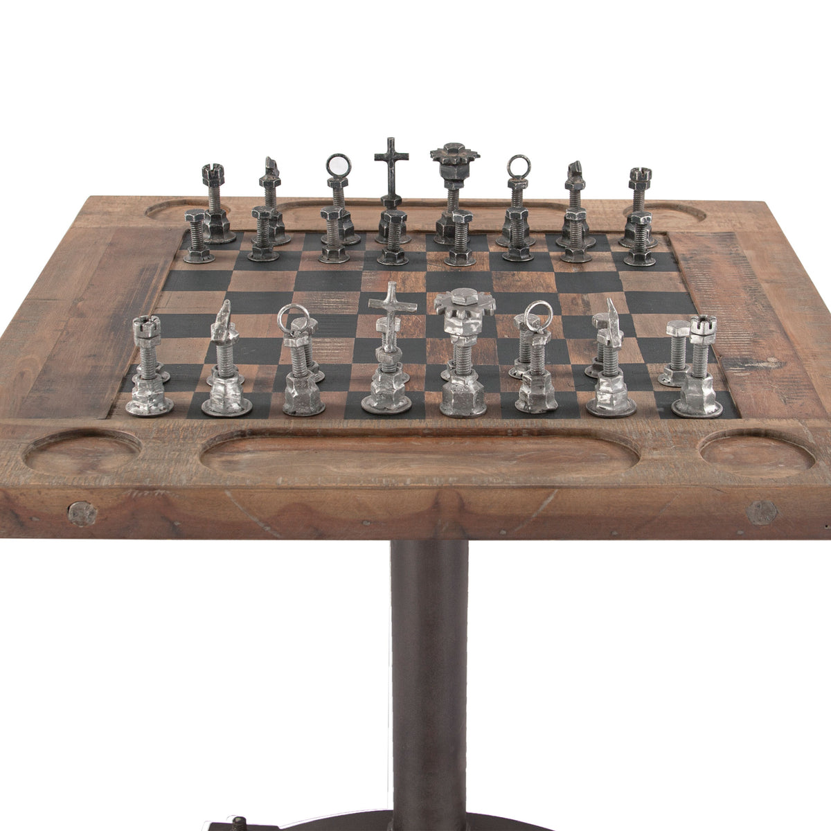 Home Trends & Design Eiffel 30" Chess Bistro Table — Natural