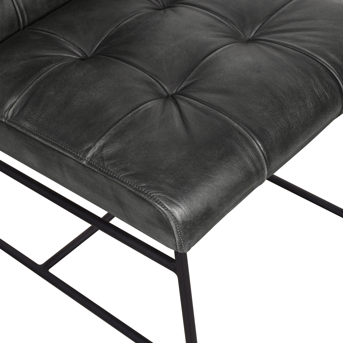 Home Trends Direct Essex Stockton 19" Dining Chair — Weathered Black Leather