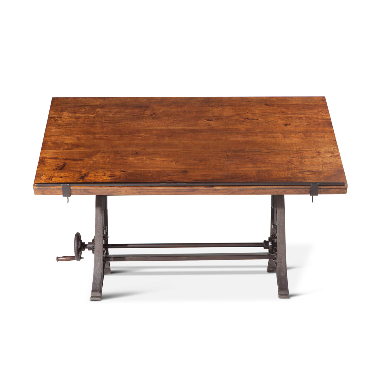 Home Trends Direct Industrial Loft 62" Adjustable Drafting Desk — Walnut