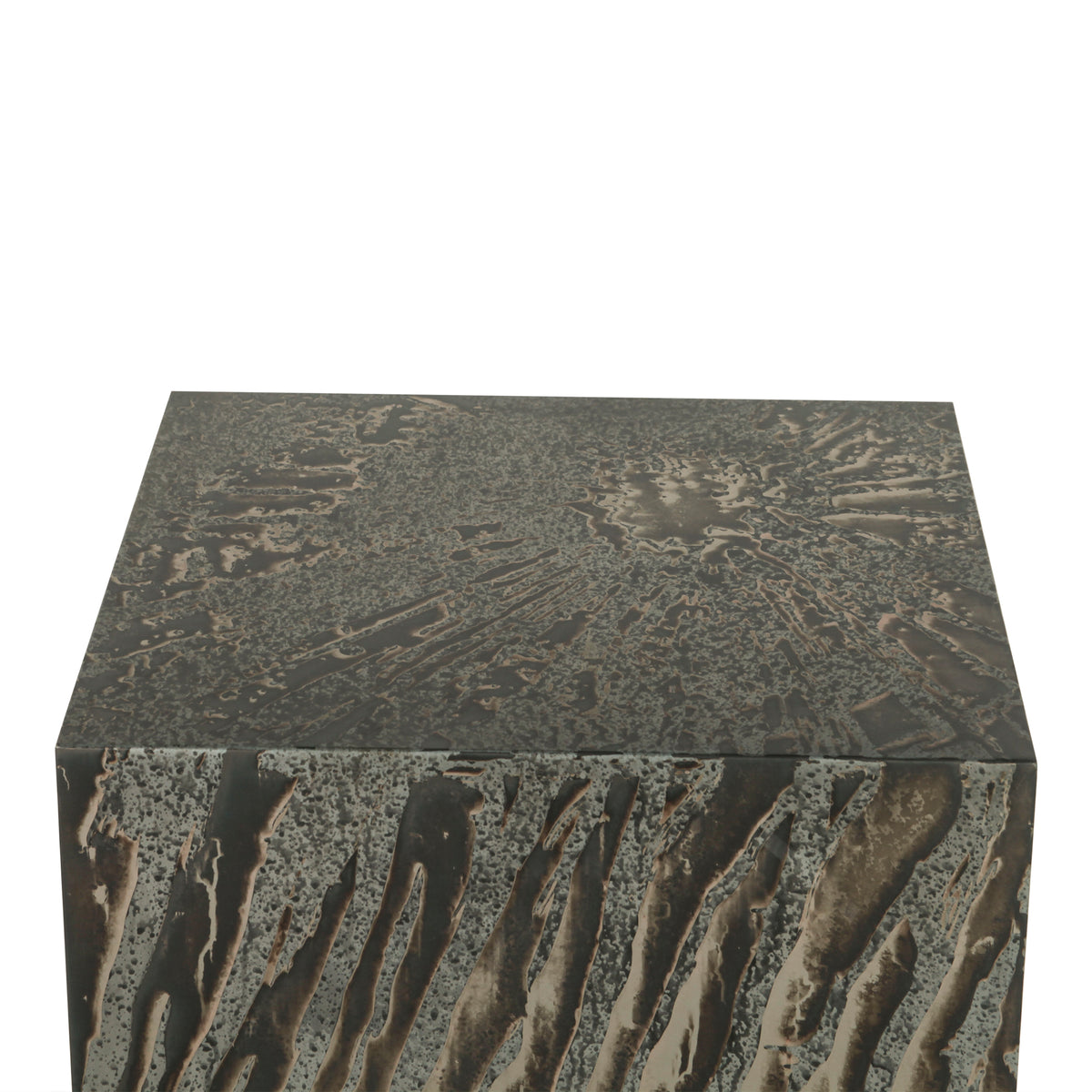 Home Trends Direct Mojave 20" Side Table — Desert Patina with Brass Base