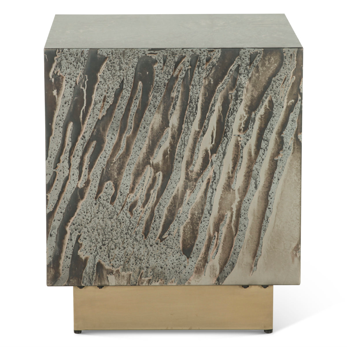 Home Trends Direct Mojave 20" Side Table — Desert Patina with Brass Base