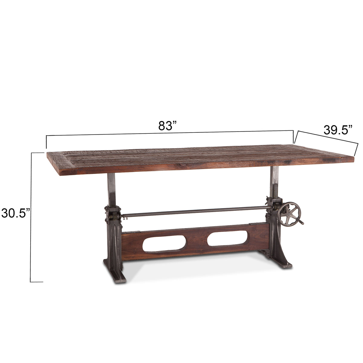 Home Trends & Design Manchester 84" Adjustable Dining Table — Natural