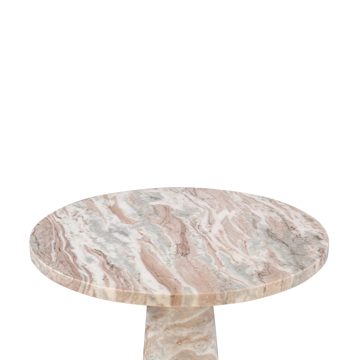 Home Trends & Design Nile 30" Round Dining Table — Brown Toronto Marble