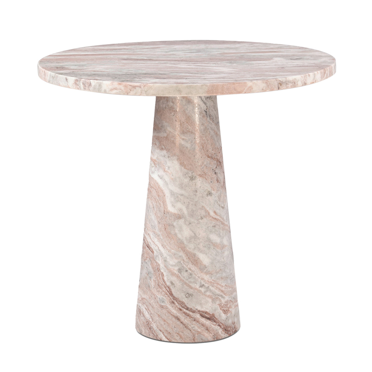 Home Trends & Design Nile 30" Round Dining Table — Brown Toronto Marble