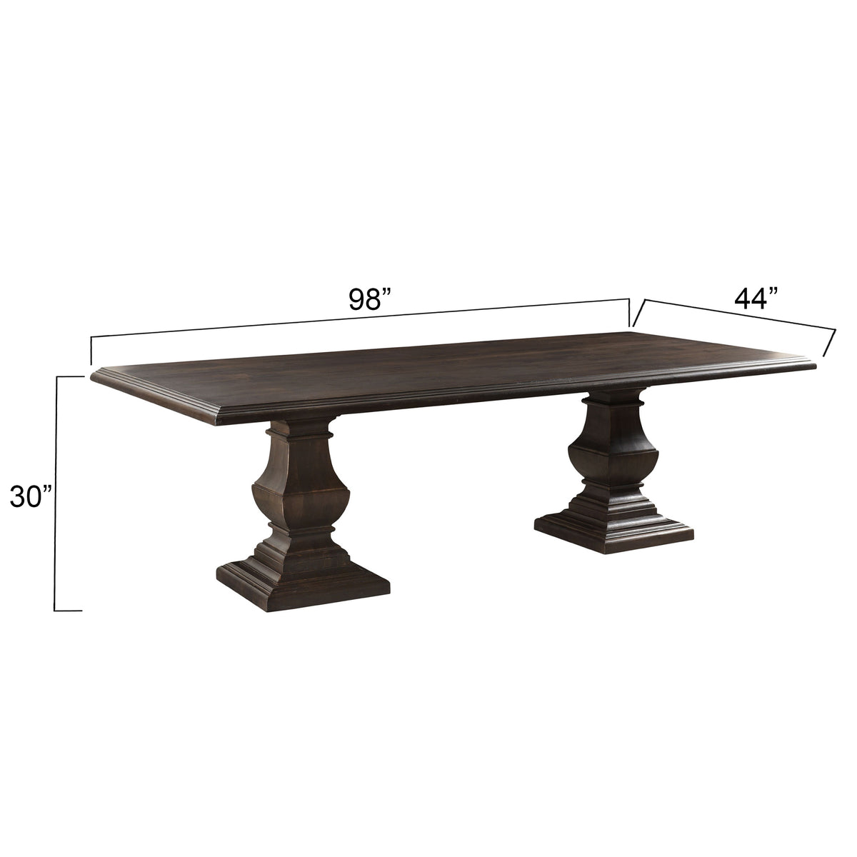 Home Trends & Design Nimes Dining Table — Vintage Brown
