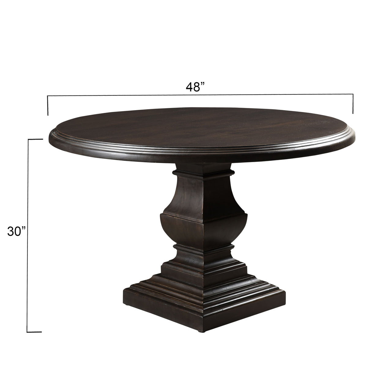 Home Trends & Design Nimes Round Dining Table — Vintage Brown