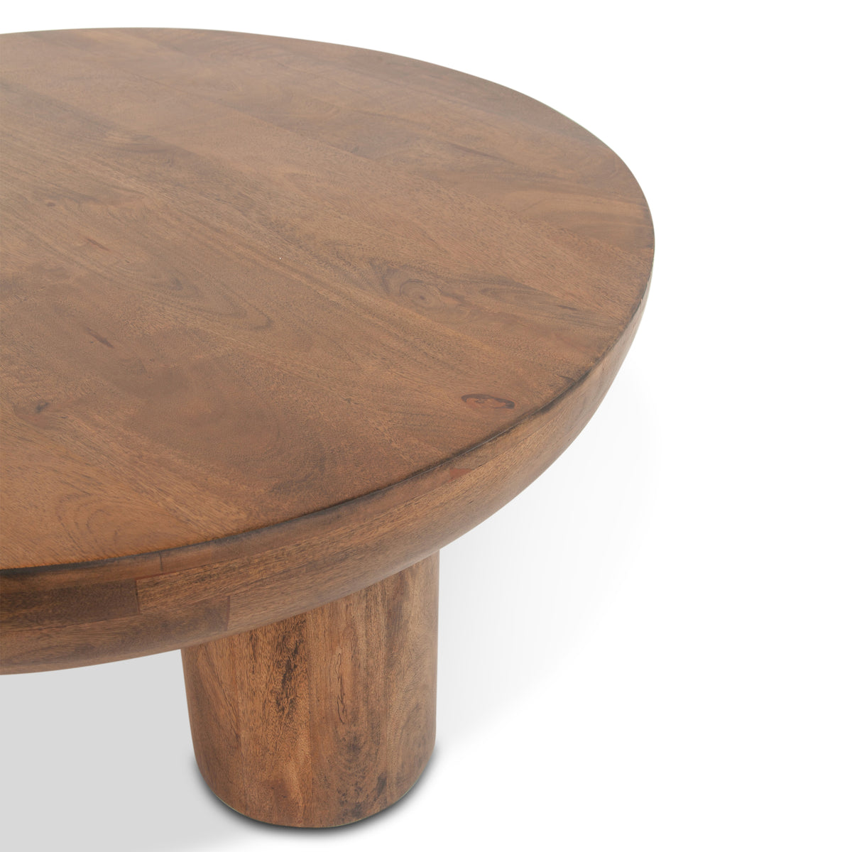 Home Trends & Design Palermo 39" Round Coffee Table — Acorn Brown