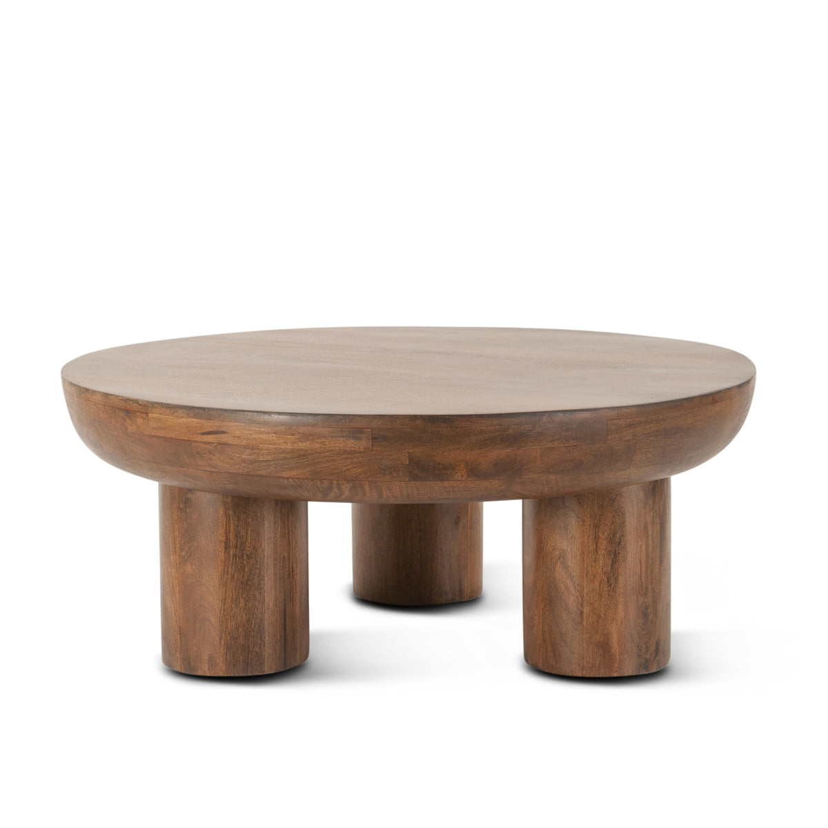 Home Trends & Design Palermo 39" Round Coffee Table — Acorn Brown