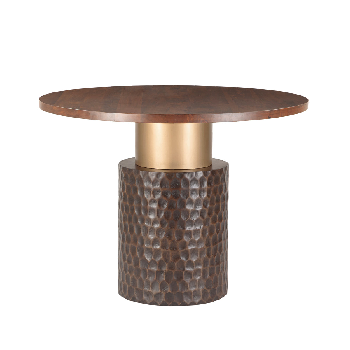 Home Trends & Design Santa Cruz 48" Round Gathering Table — Two Toned