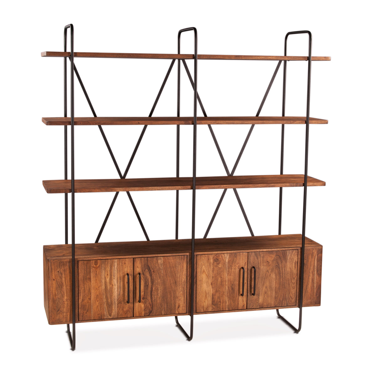 Home Trends & Design Verbania 75" Bookshelf — Pecan Brown
