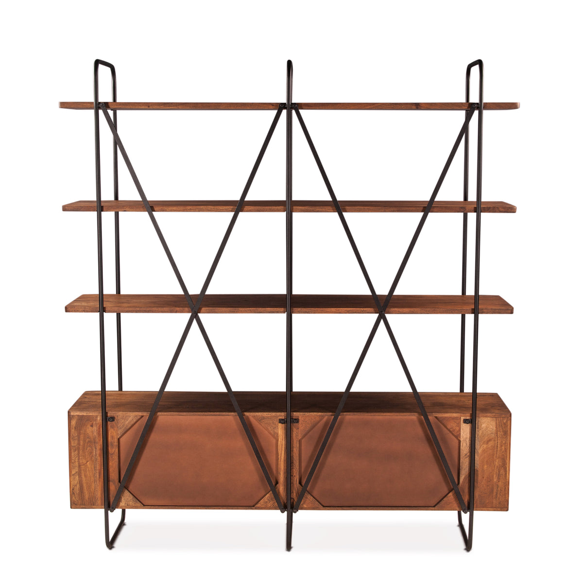 Home Trends & Design Verbania 75" Bookshelf — Pecan Brown