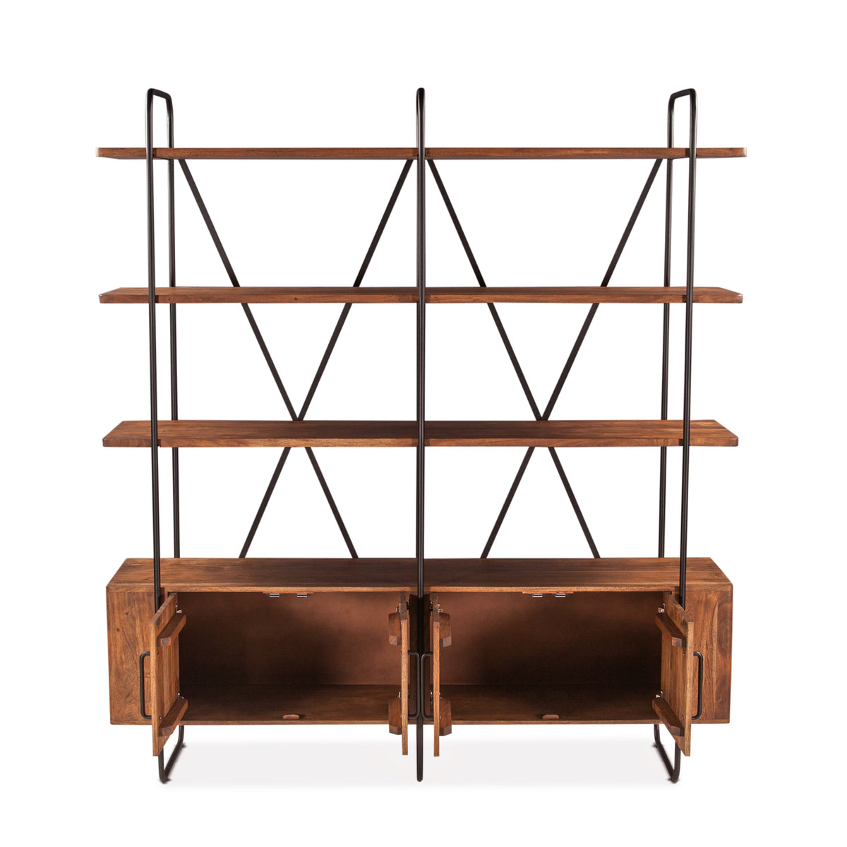 Home Trends & Design Verbania 75" Bookshelf — Pecan Brown