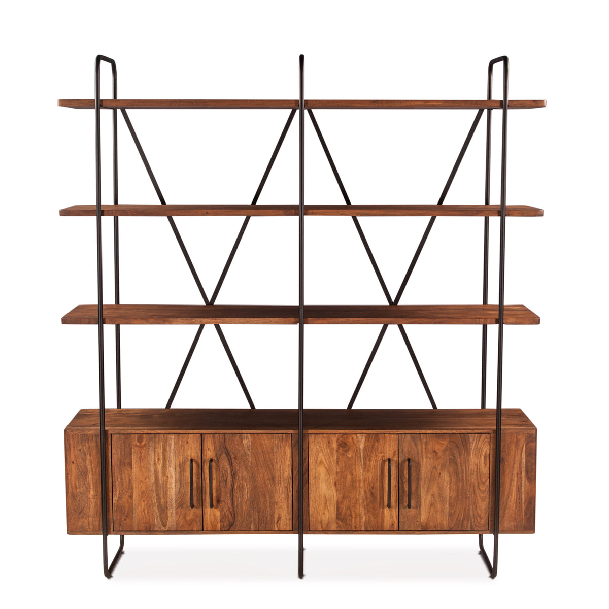 Home Trends & Design Verbania 75" Bookshelf — Pecan Brown