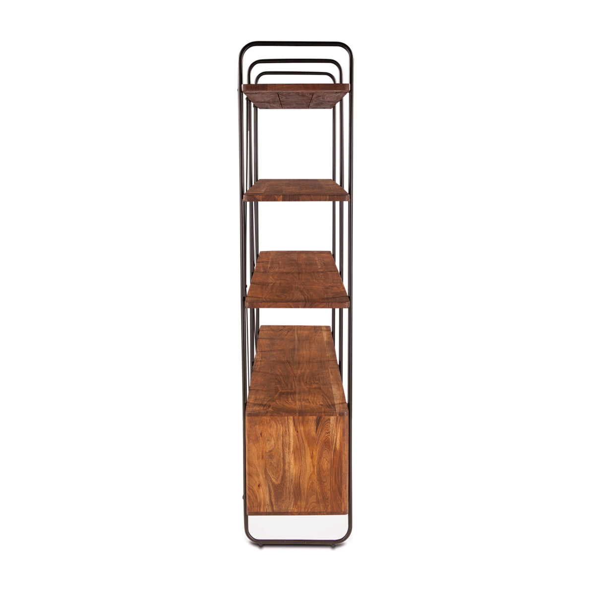 Home Trends & Design Verbania 75" Bookshelf — Pecan Brown