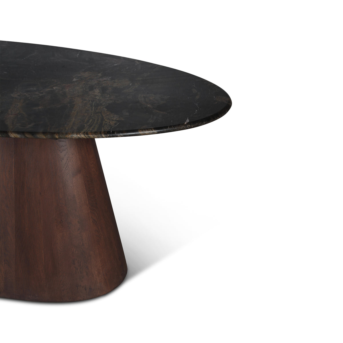 Home Trends & Design Vista 90" Oval Dining Table — Dark Mango