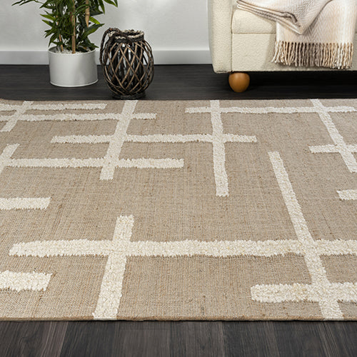 LR Home Elize Rug — Natural / Ivory