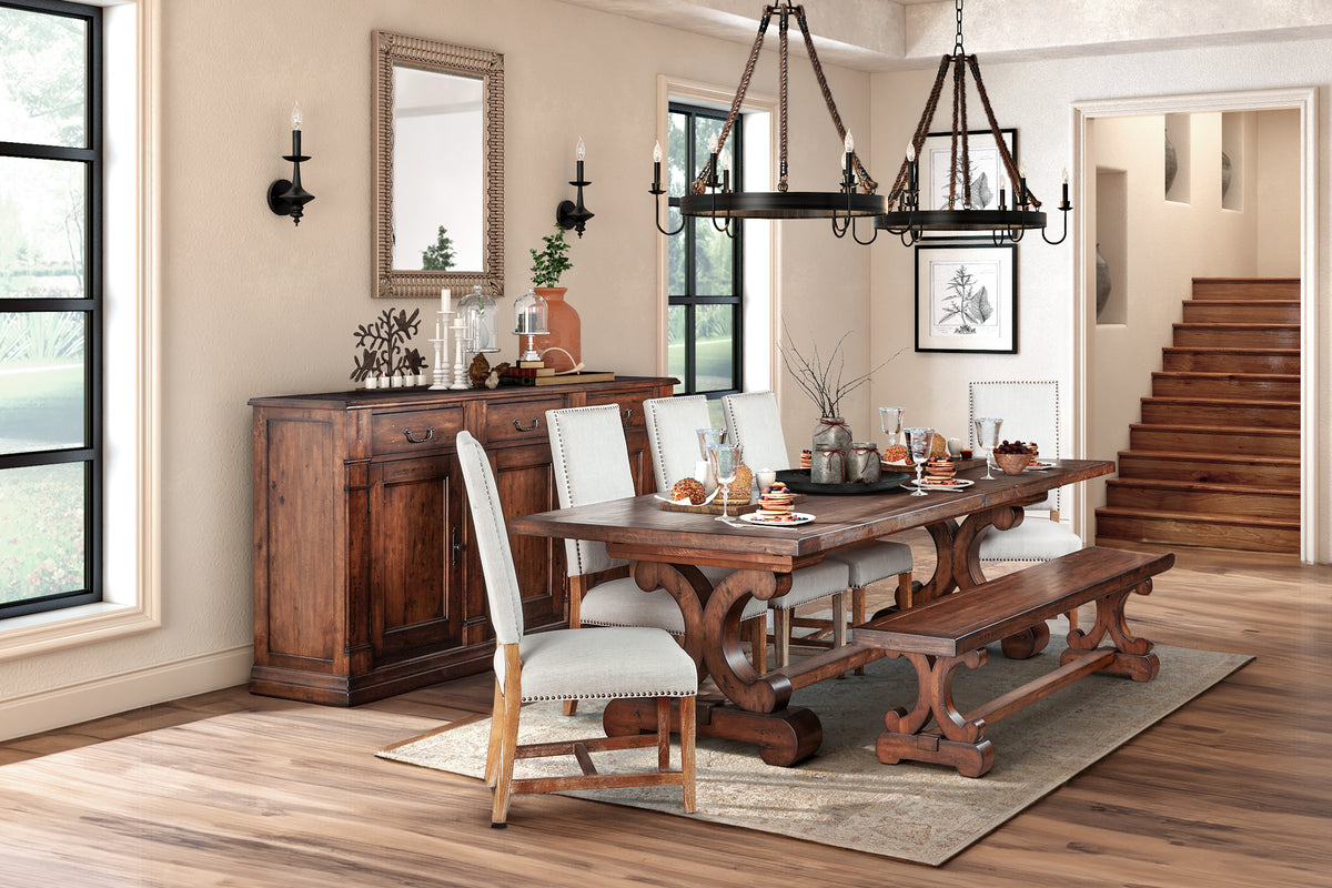 Home Trends Direct Grassroots Maxwell Extension Dining Table — Chestnut