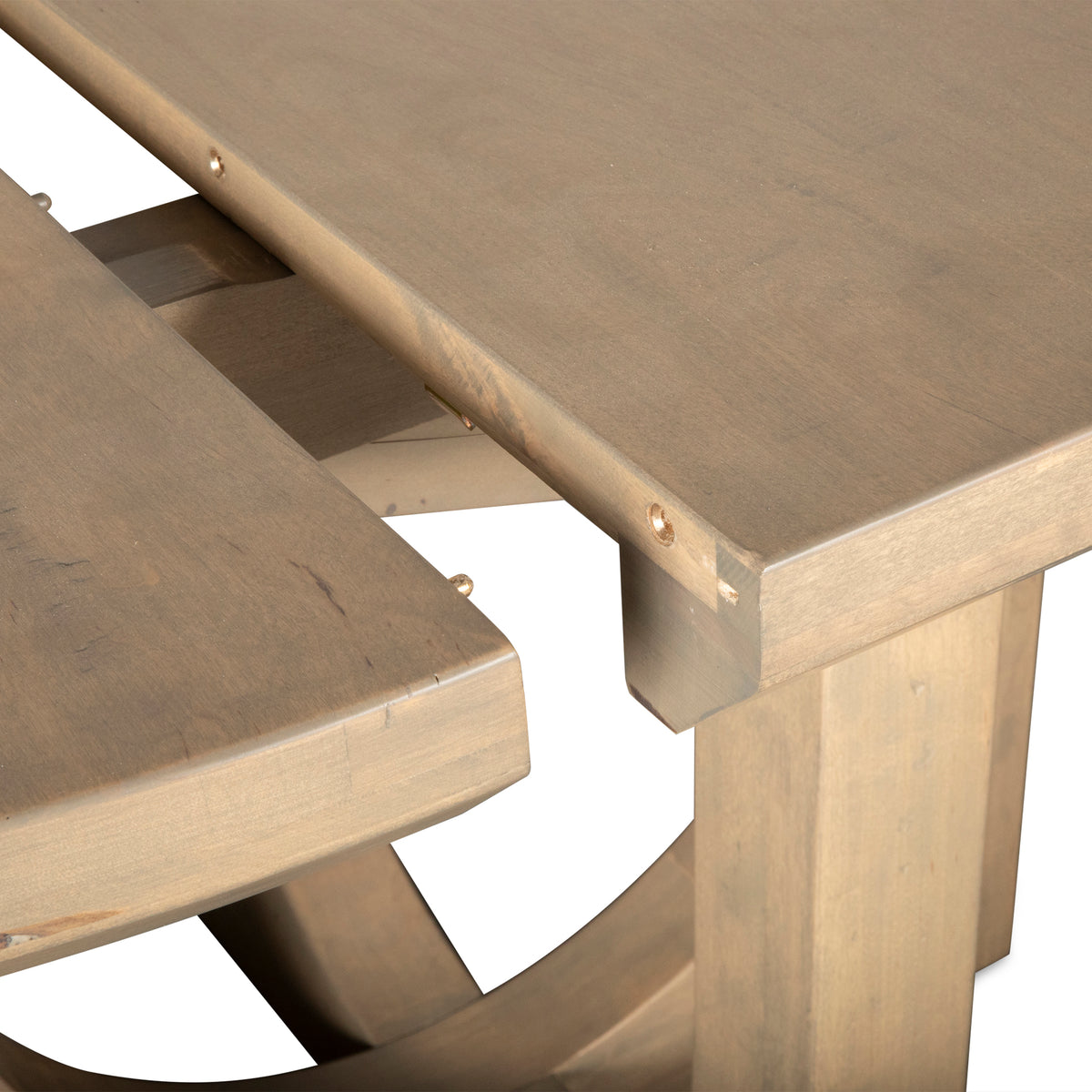 Home Trends Direct Grassroots Mission 42-60" Round Extension Dining Table — Gray Birch