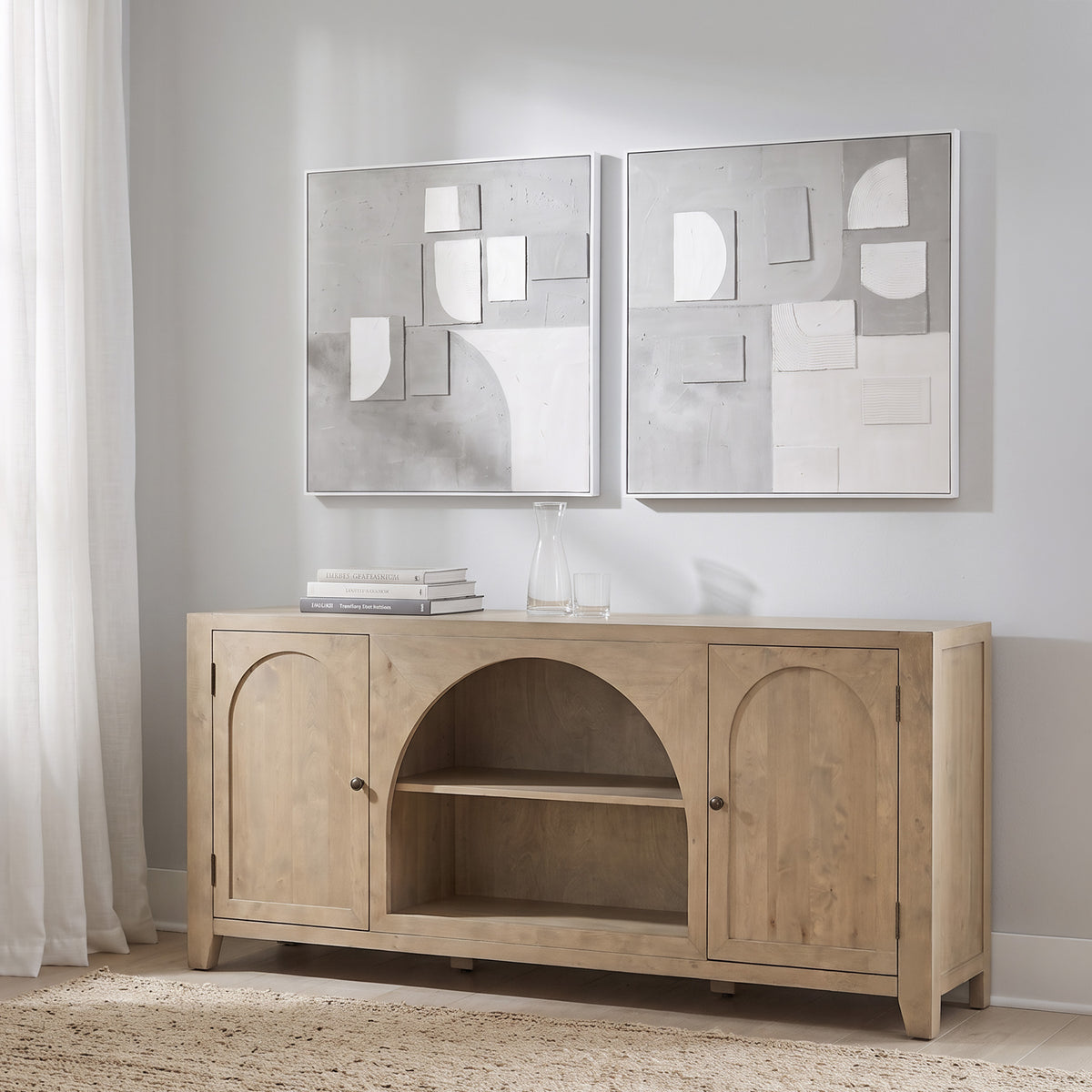 Home Trends Direct Grassroots Mission 80" Sideboard — Gray Birch