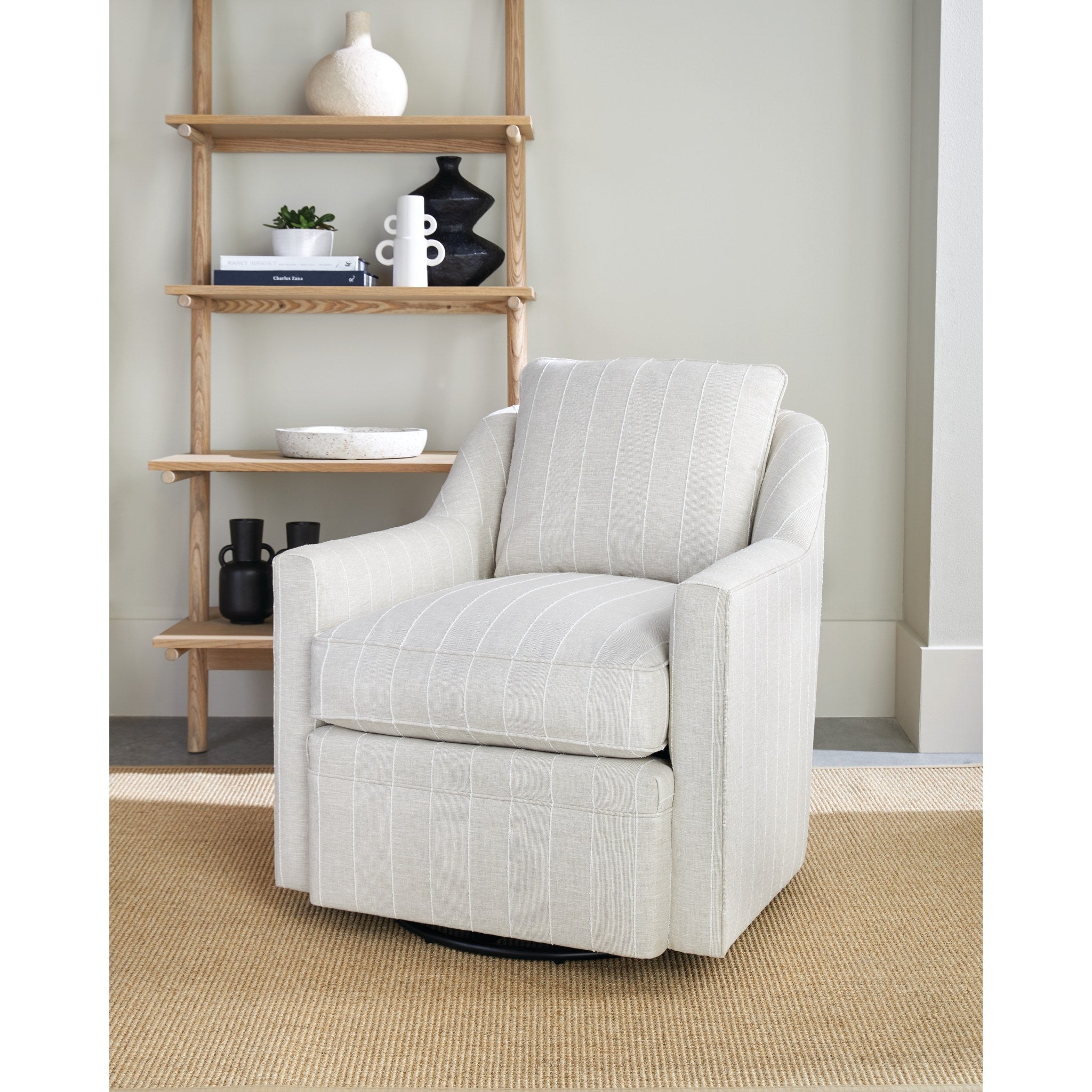 Rowe Furniture Hollins Swivel Glider — Natural