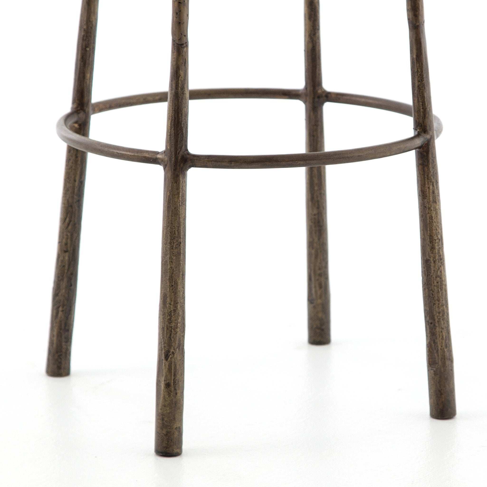 Four Hands Westwood Bar + Counter Stool — Aged Brass-Tapered Hammered Aged Brass-Bar