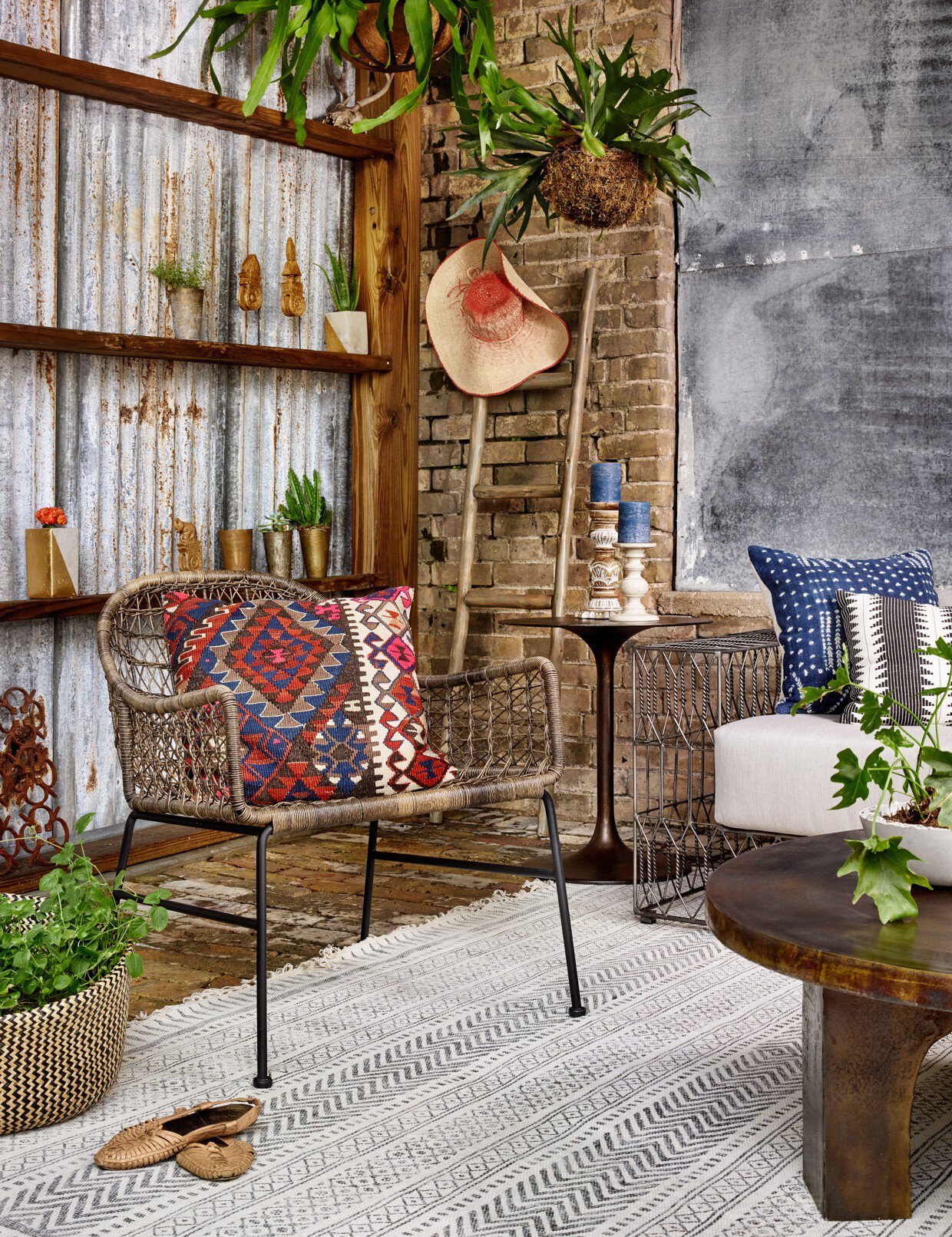 Four Hands Cruz Coffee Table — Antique Rust