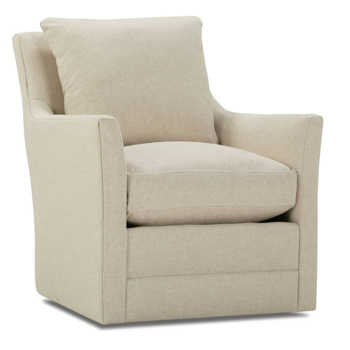 Rowe Furniture Isley Swivel Glider — Natural - Performance Linen