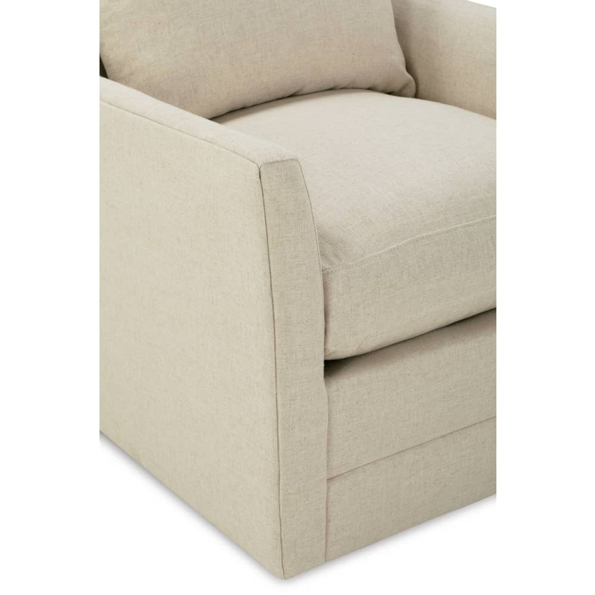 Rowe Furniture Isley Swivel Chair — Natural - Performance Linen