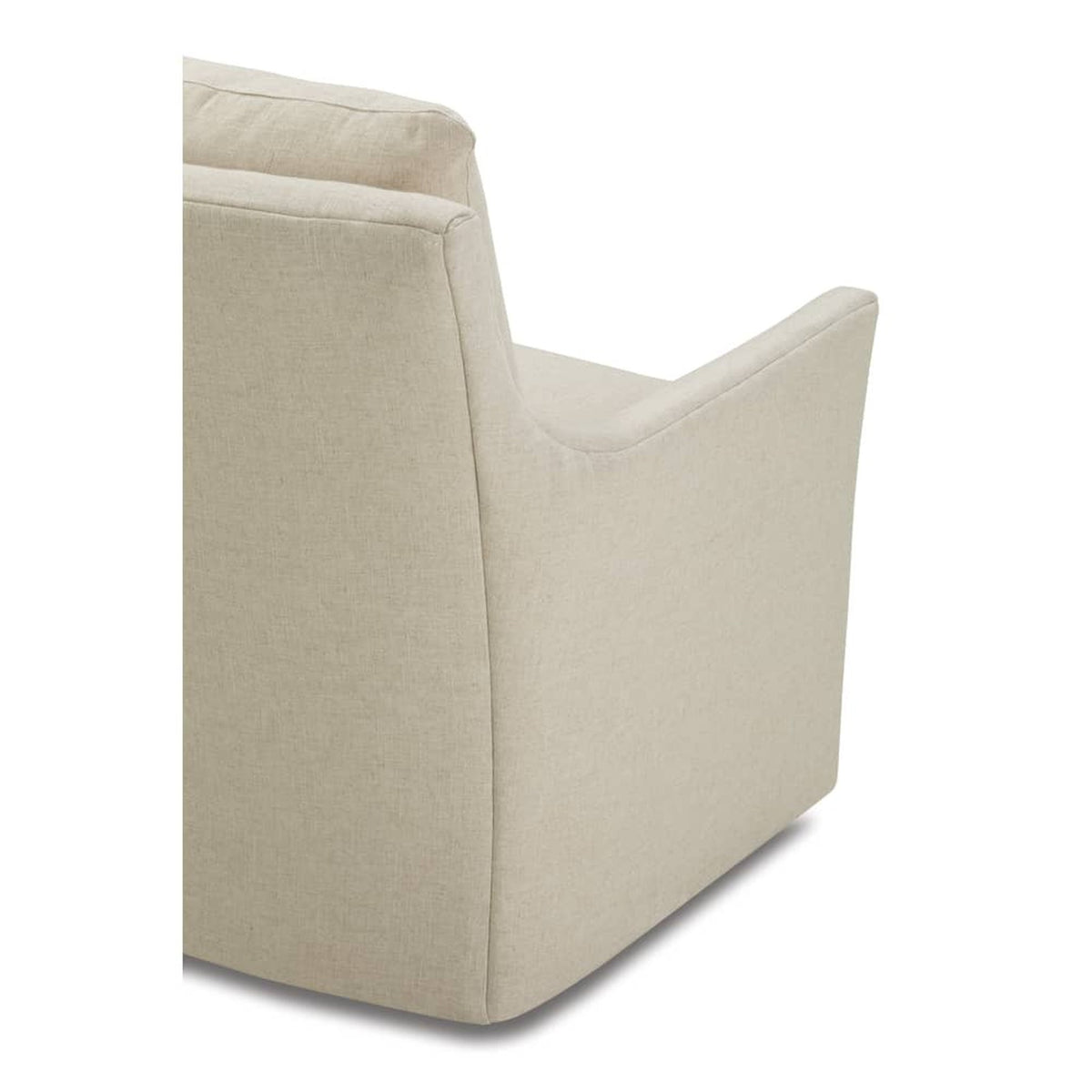Rowe Furniture Isley Swivel Chair — Natural - Performance Linen