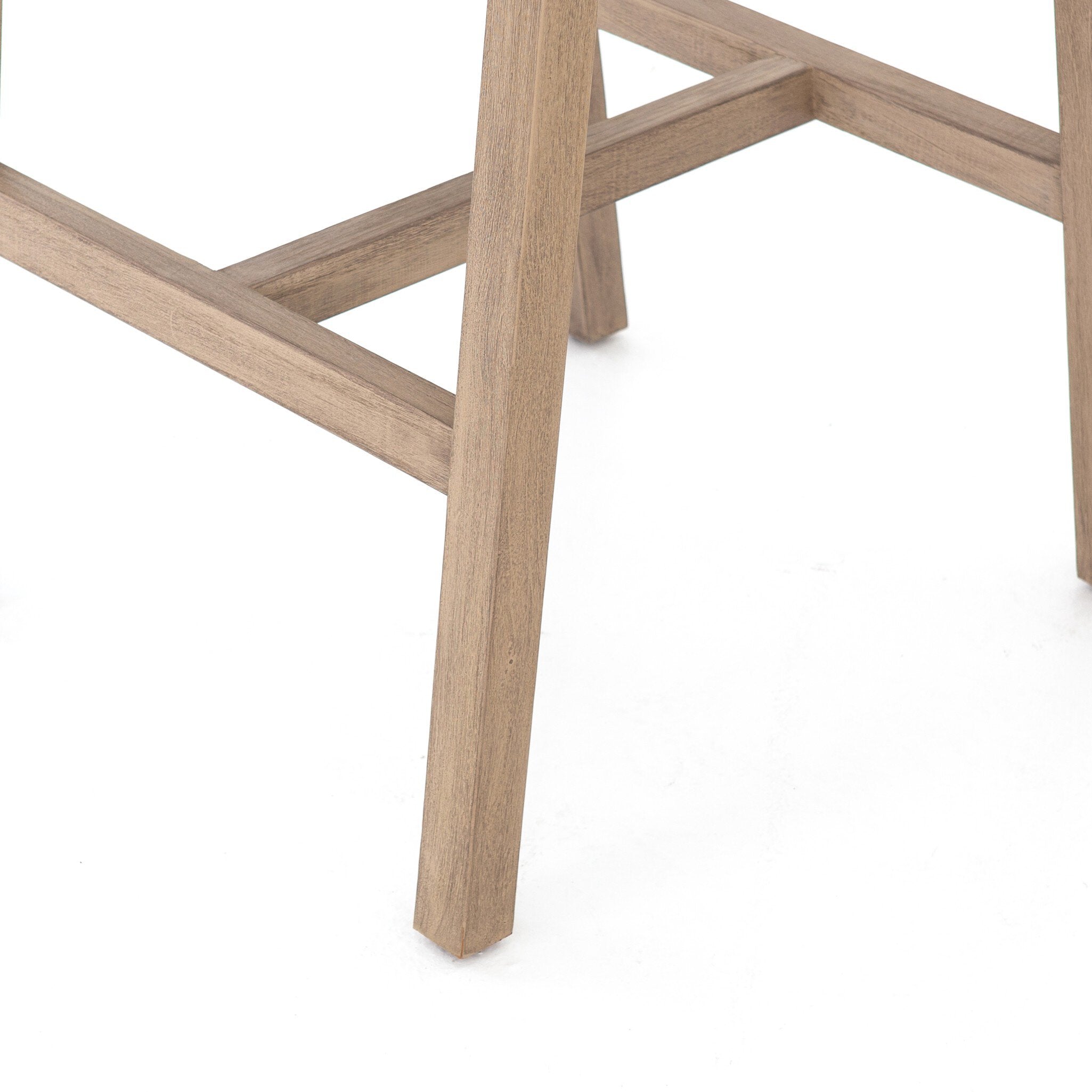 Four Hands Delano Outdoor Bar + Counter Stool — Washed Brown-FSC-Thick Grey Rope-Bar