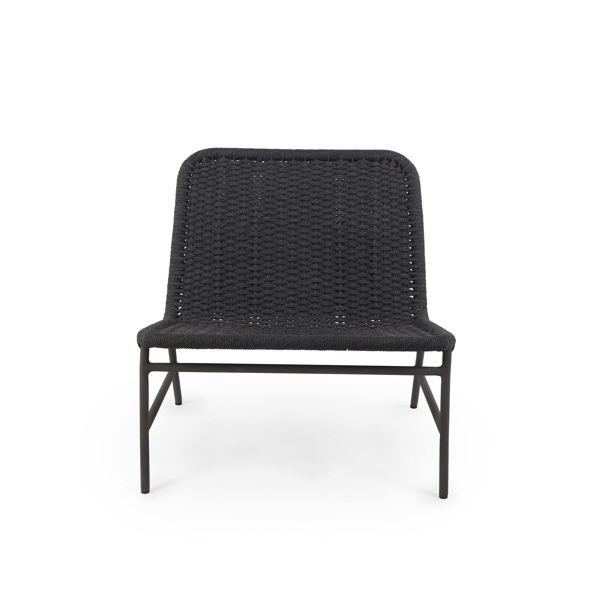 Four Hands Bruno Outdoor Chair — Dark Grey Rope-Bronze