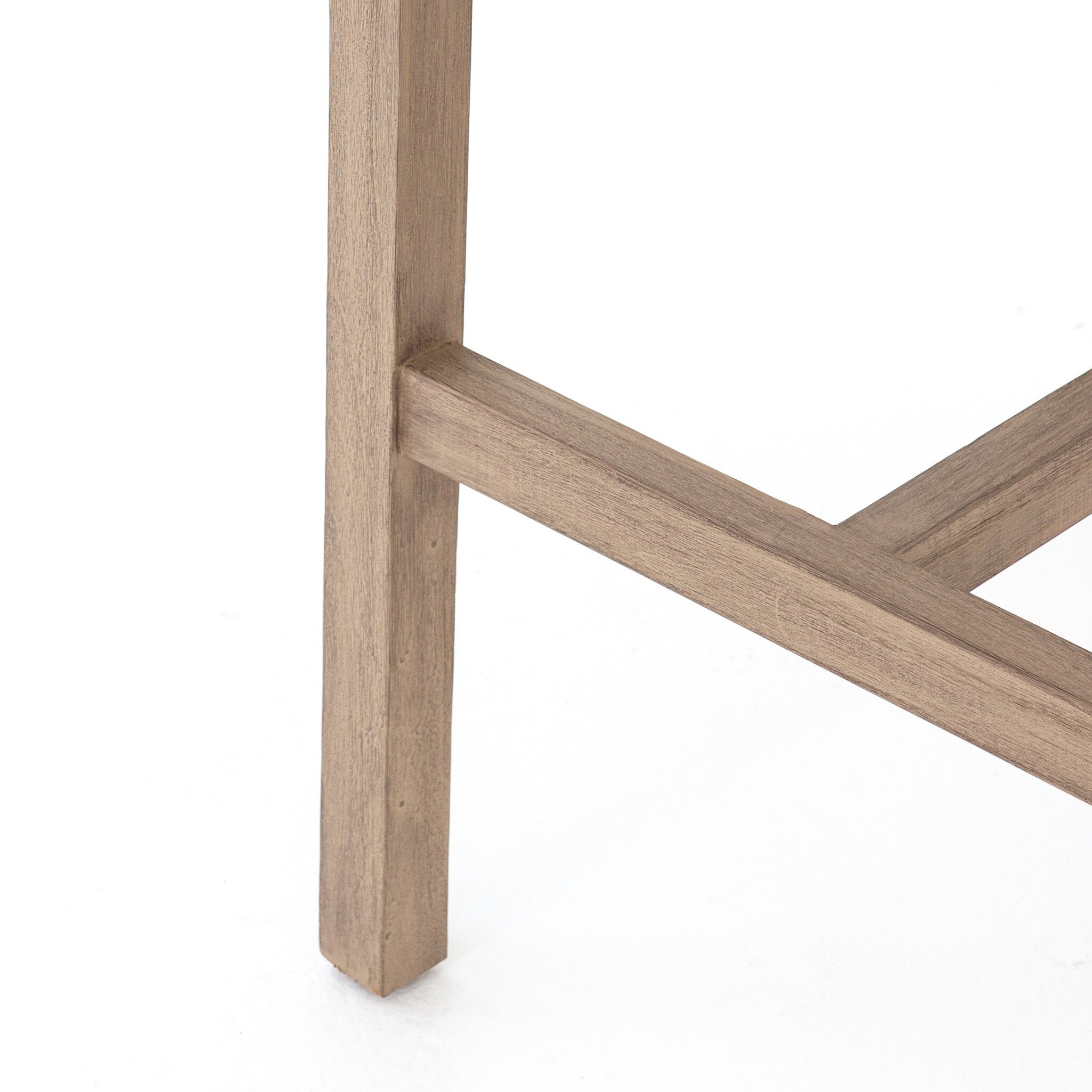 Four Hands Delano Outdoor Bar + Counter Stool — Washed Brown-FSC-Thick Grey Rope-Counter