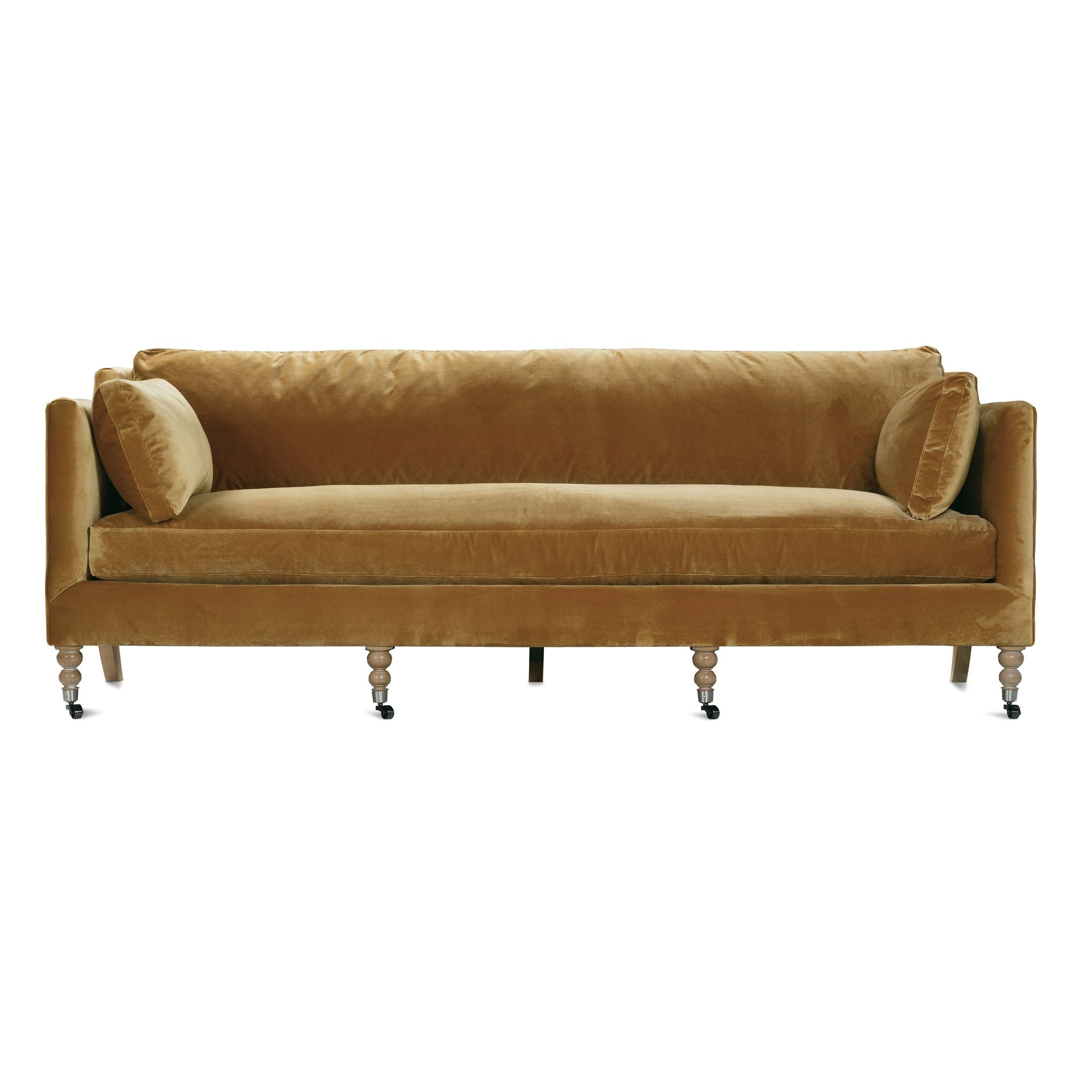 Rowe Furniture Madeline Sofa — 90" — Antiqued Amber Velvet