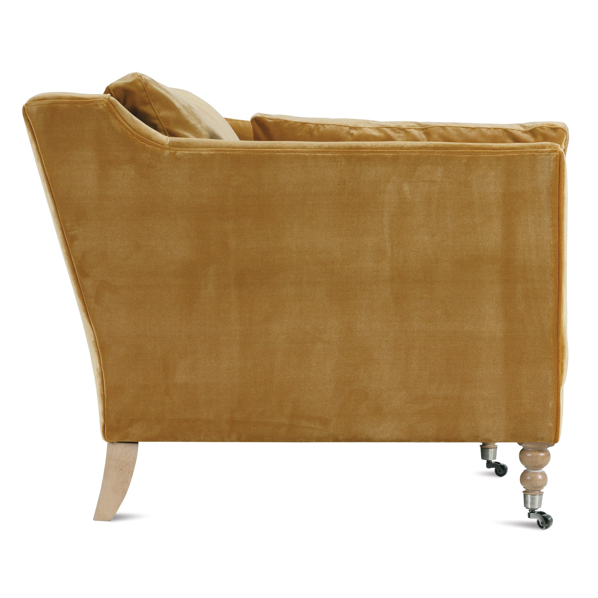 Rowe Furniture Madeline Sofa — 90" — Antiqued Amber Velvet