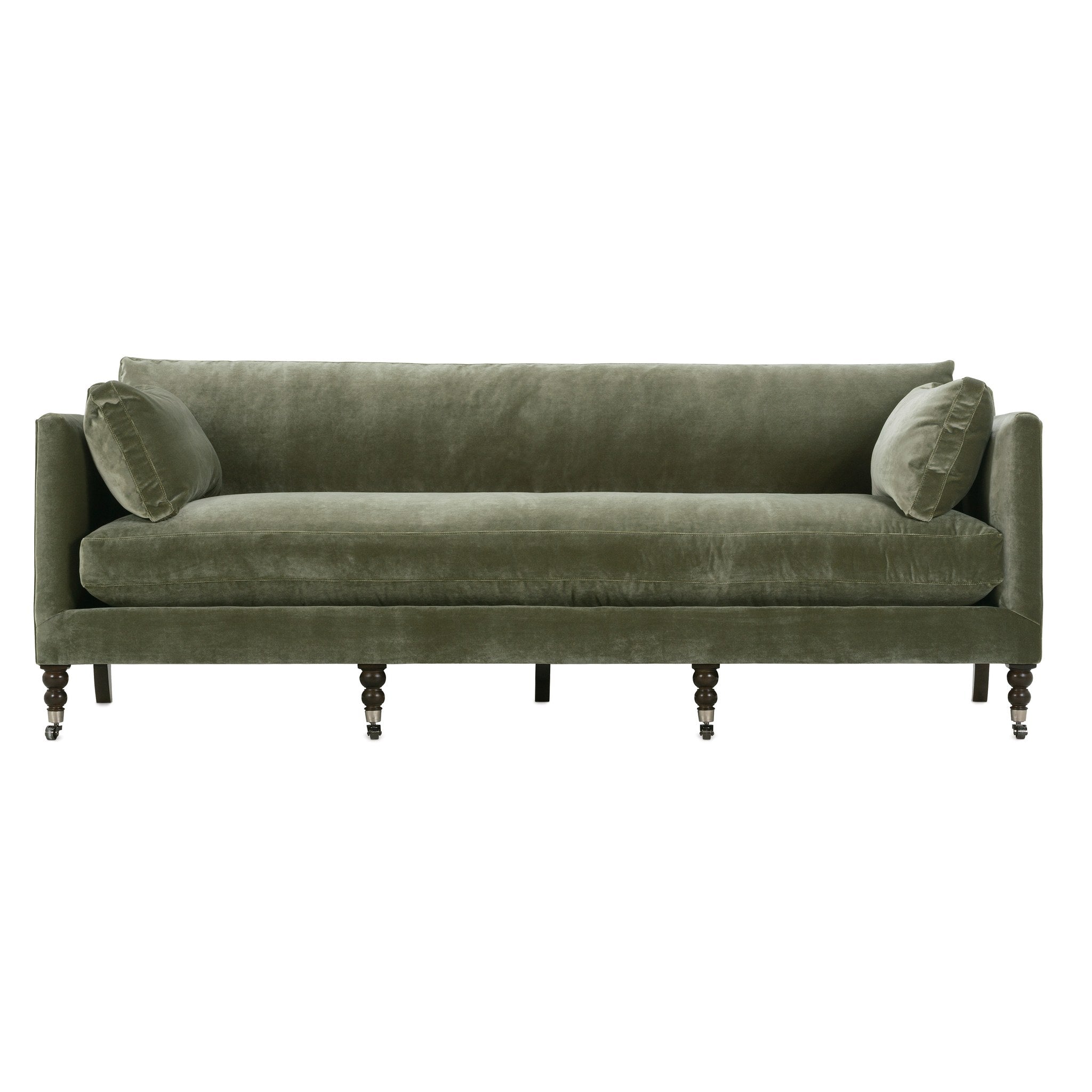 Rowe Furniture Madeline Sofa — 90" — Antiqued Moss Velvet