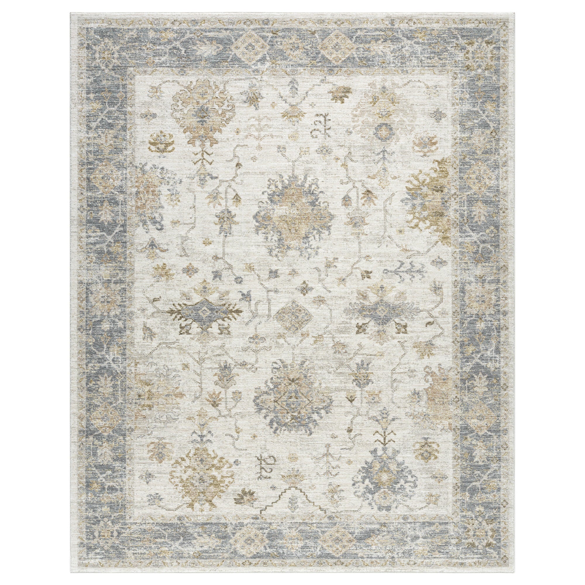 LR Home Miranda Rug — Ivory Blue