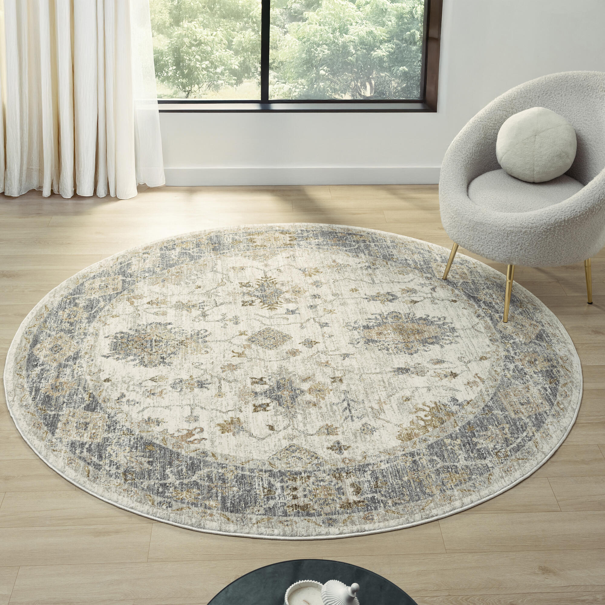 LR Home Miranda Rug — Ivory Blue