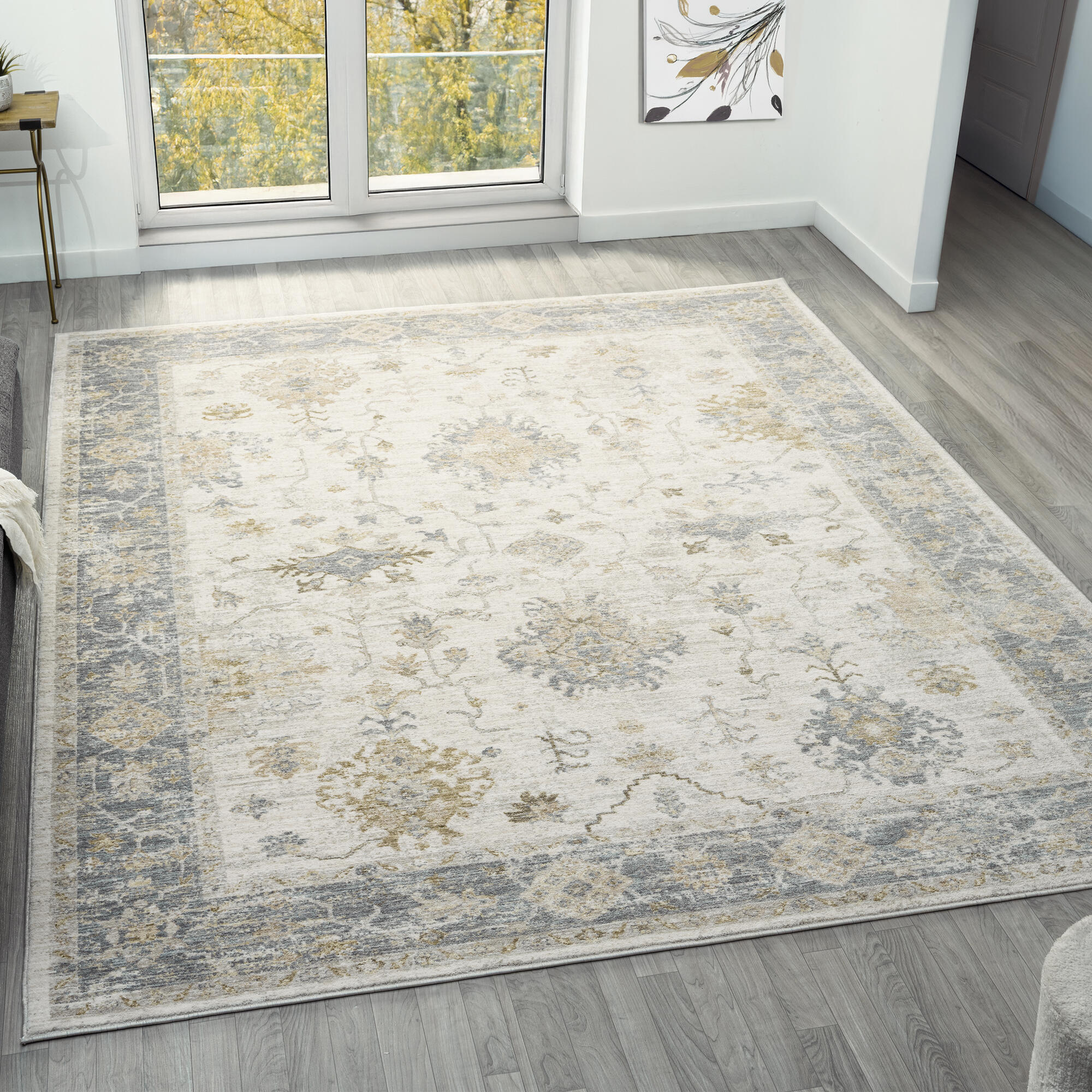 LR Home Miranda Rug — Ivory Blue