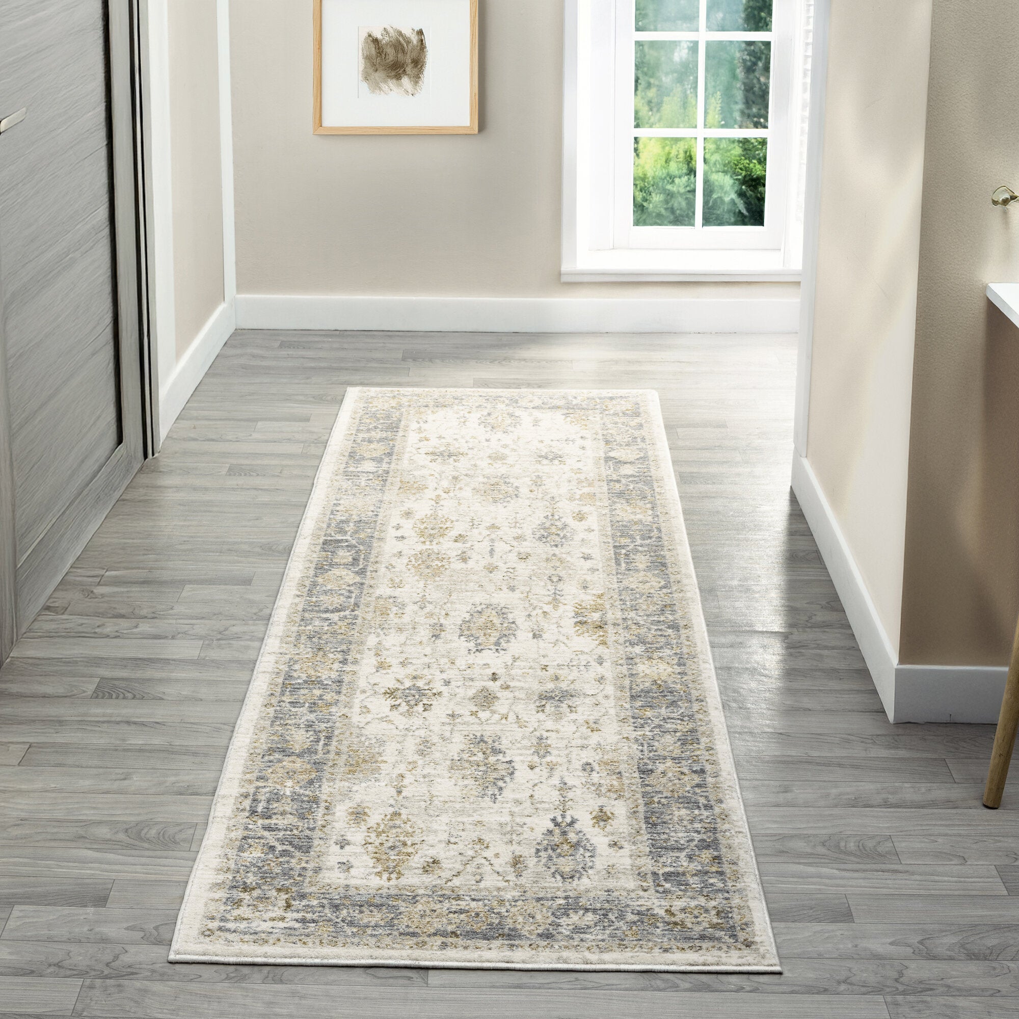 LR Home Miranda Rug — Ivory Blue