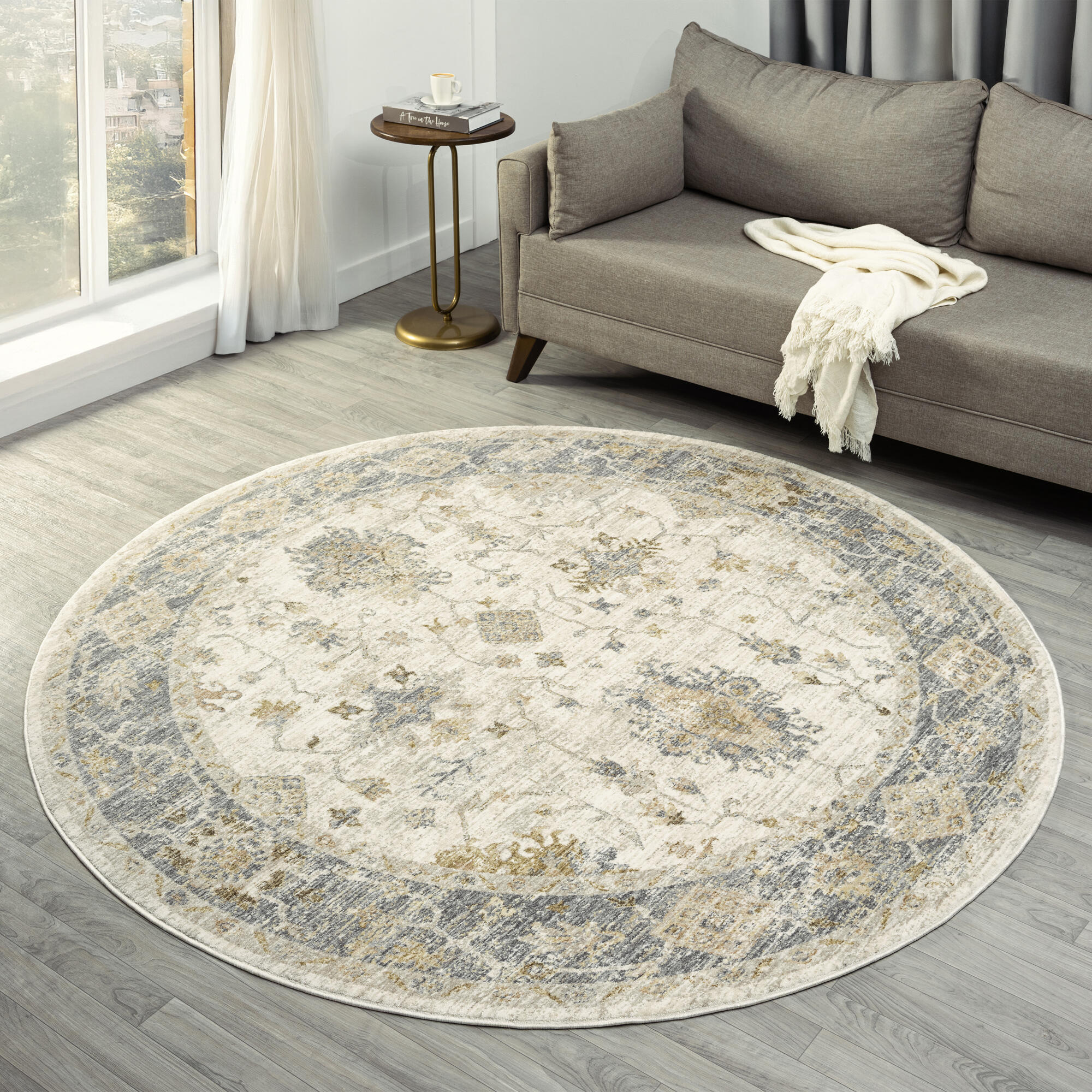 LR Home Miranda Rug — Ivory Blue